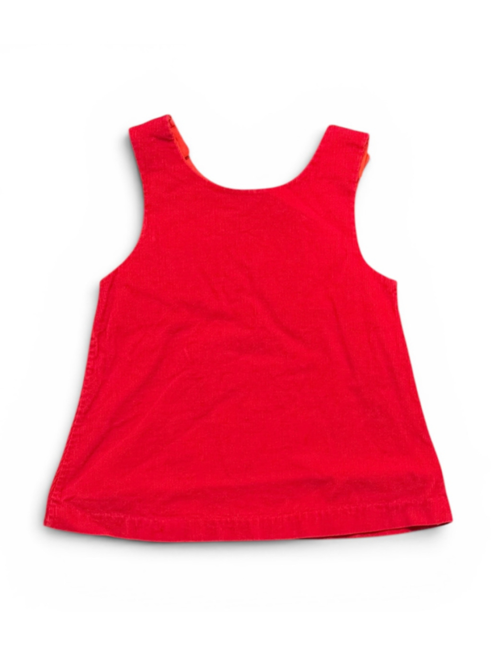Vintage Red Corduroy Snowman Christmas Jumper Dress Toddler Girls 12M 18M - Picture 4 of 5
